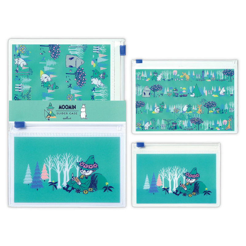 Nihon Hallmark Slider Case MOOMIN [EKW-826-178] - Little Happiness Green